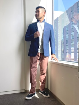 「ビジカジ」｜NEWYORKER_MENSさん（メンズ・170cm）の春コーディネート