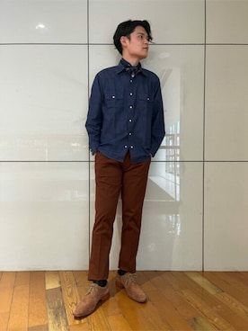 「NEWYORKER（ニューヨーカー）のアイテム」を使った、NEWYORKER_MENSさん（メンズ・178cm）の秋コーディネート