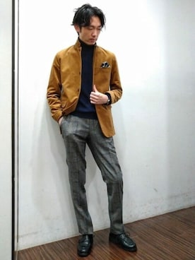 「ビジカジ」｜NEWYORKER_MENSさん（メンズ・180cm）の秋コーディネート