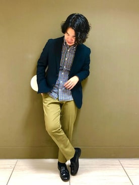 「NEWYORKER（ニューヨーカー）のアイテム」を使った、NEWYORKER_MENSさん（メンズ・170cm）の秋コーディネート