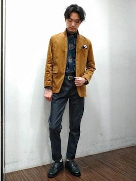 「NEWYORKER（ニューヨーカー）のアイテム」を使った、NEWYORKER_MENSさん（メンズ・180cm）の秋コーディネート