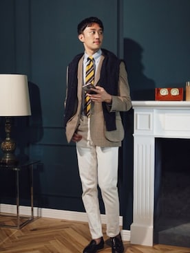 「NEWYORKER（ニューヨーカー）のアイテム」を使った、NEWYORKER_MENSさん（メンズ・181cm）の秋コーディネート