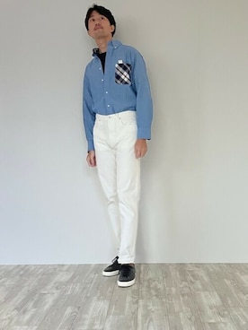 「NEWYORKER（ニューヨーカー）のアイテム」を使った、NEWYORKER_MENSさん（メンズ・181cm）の秋コーディネート