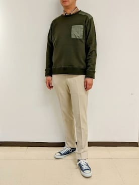 「NEWYORKER（ニューヨーカー）のアイテム」を使った、NEWYORKER_MENSさん（メンズ・183cm）の秋コーディネート