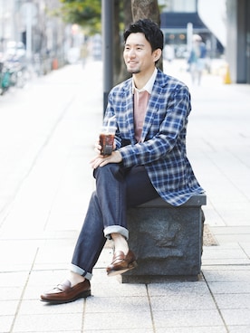 「ビジカジ」｜NEWYORKER_MENSさん（メンズ・170cm）の春コーディネート