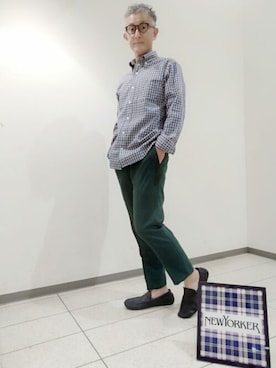 「NEWYORKER（ニューヨーカー）のアイテム」を使った、NEWYORKER_MENSさん（メンズ・174cm）の夏コーディネート