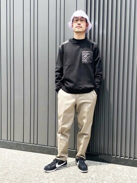 「新作」｜「アイテム（チノパンツ）」を使った、NEWYORKER_MENSさん（メンズ・170cm）の夏コーディネート
