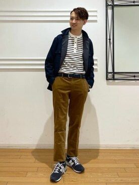 「NEWYORKER（ニューヨーカー）のアイテム」を使った、NEWYORKER_MENSさん（メンズ・172cm）の秋コーディネート