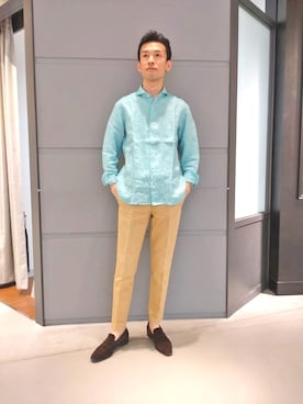 「NEWYORKER（ニューヨーカー）のアイテム」を使った、NEWYORKER_MENSさん（メンズ・170cm）の春コーディネート