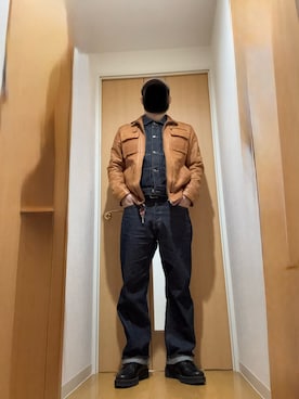 「Hawkins（ホーキンス）のアイテム」を使った、Yasuさん（メンズ・174cm）の冬コーディネート