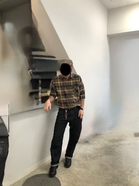 「Hawkins（ホーキンス）のアイテム」を使った、Yasuさん（メンズ・174cm）の冬コーディネート