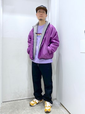「XLARGE（エクストララージ）のアイテム（ナイロンジャケット）」を使った、小川 礼偉さん（メンズ・170cm）の秋コーディネート