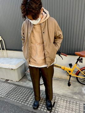 「green label relaxing（グリーンレーベルリラクシング）のアイテム（ブルゾン）」を使った、zanesan..さん（メンズ・171cm）の冬コーディネート