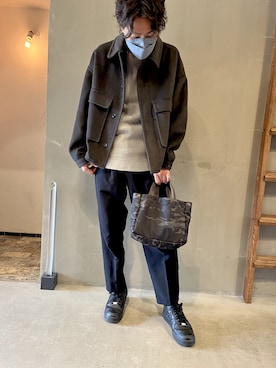 「WYM LIDNM（ウィム バイ リドム）のアイテム（ジャケット/アウター）」を使った、zanesan..さん（メンズ・171cm）の冬コーディネート
