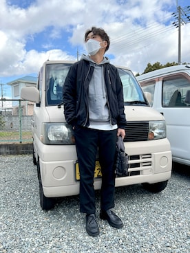「NANO universe（ナノユニバース）のアイテム（MA-1）」を使った、zanesan..さん（メンズ・171cm）の冬コーディネート