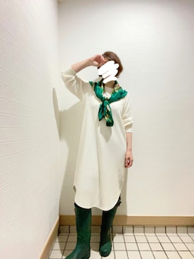 「AIGLE（エーグル）のアイテム（レインシューズ）」を使った、wakaba@さん（レディース・163cm）の夏コーディネート