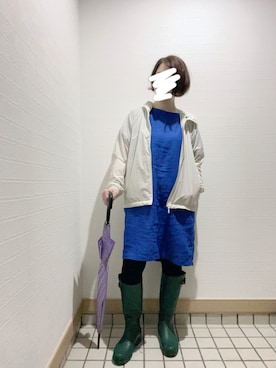 「長靴」｜「アイテム（その他アウター）」を使った、wakaba@さん（レディース・163cm）の夏コーディネート