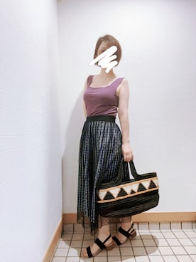 「MEDE19F（メデジュウキュウ）のアイテム（スカート）」を使った、wakaba@さん（レディース・163cm）の夏コーディネート