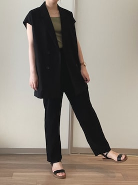 「アイテム（スラックス）」を使った、きょさん（レディース・163cm・20代）の夏コーディネート