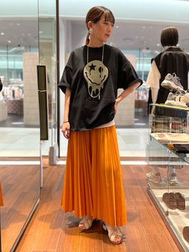 「おとなコーデ」｜「アイテム（アクセサリー）」を使った、HONTOMOさん（レディース・161cm）の夏コーディネート