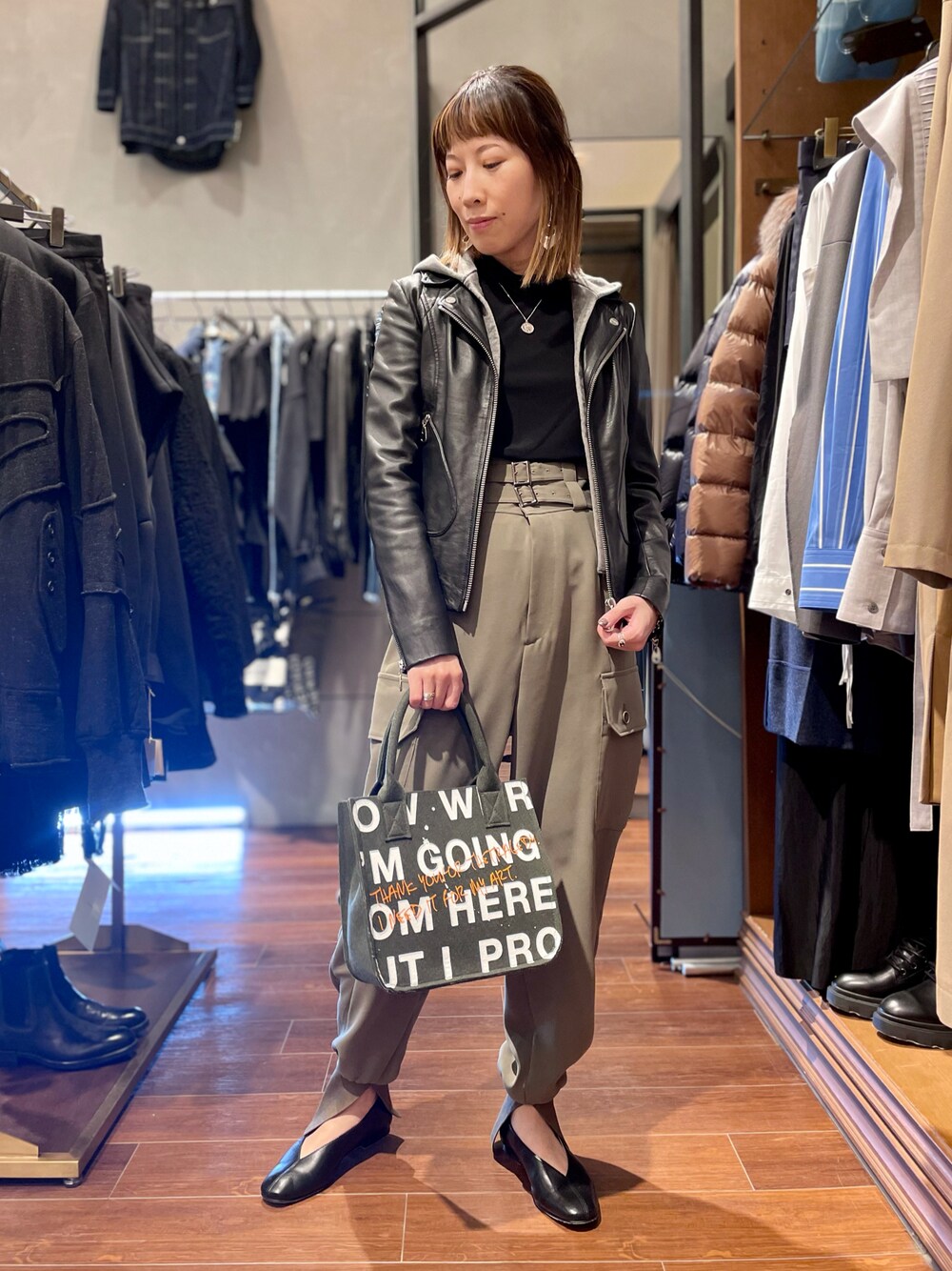 DOMA（ドマ）の「DOMA（ドーマ）フード付きレザージャケット