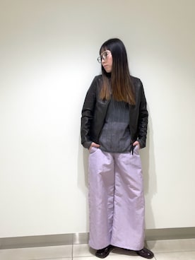 「AULA AILA（アウラアイラ）のアイテム」を使った、HONTOMOさん（レディース・161cm）の春コーディネート