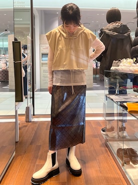 「NAKAGAMI（ナカガミ）のアイテム」を使った、HONTOMOさん（レディース・161cm）の夏コーディネート