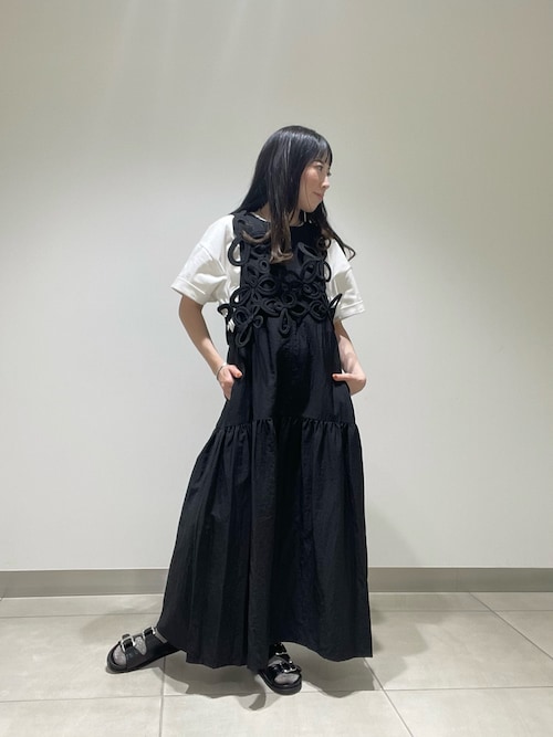 RUMCHE ベスト ジレ RUMCHE(ラムシェ) Flower Bond Yarn Harness