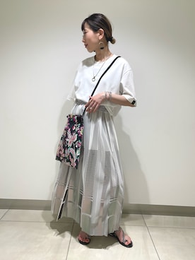 「NAKAGAMI（ナカガミ）のアイテム」を使った、HONTOMOさん（レディース・161cm）の夏コーディネート