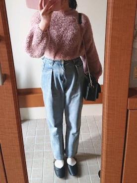 「フェザー」｜「アイテム（バレエシューズ）」を使った、ayaharuさん（レディース・157cm）の冬コーディネート
