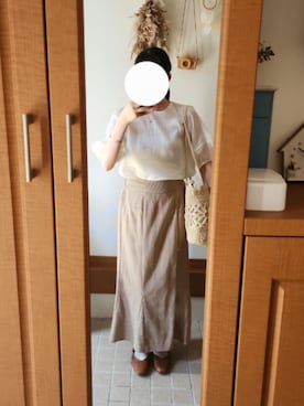 「アイテム（バレエシューズ）」を使った、ayaharuさん（レディース・158cm）の夏コーディネート