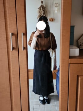 「アイテム（バレエシューズ）」を使った、ayaharuさん（レディース・158cm）の秋コーディネート