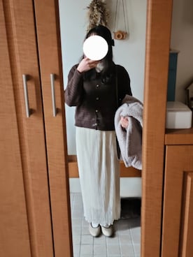 「アイテム（バレエシューズ）」を使った、ayaharuさん（レディース・158cm）の冬コーディネート