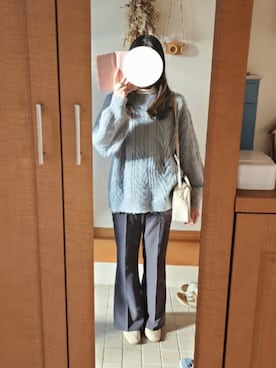 「アイテム（バレエシューズ）」を使った、ayaharuさん（レディース・158cm）の冬コーディネート