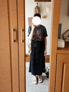 「アイテム（ボストンバッグ）」を使った、ayaharuさん（レディース・158cm）の夏コーディネート