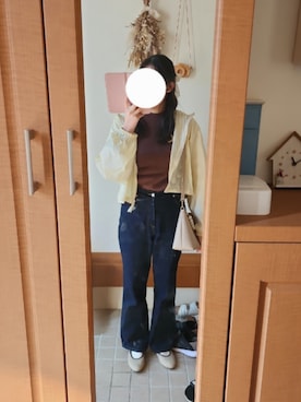 「アイテム（バレエシューズ）」を使った、ayaharuさん（レディース・158cm）の秋コーディネート