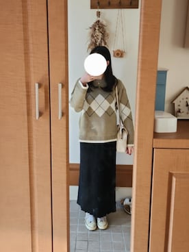 「アイテム（スカート）」を使った、ayaharuさん（レディース・158cm）の秋コーディネート