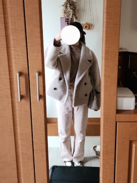 「アイテム（チェスターコート）」を使った、ayaharuさん（レディース・158cm）の冬コーディネート