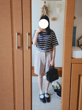 「earth music&ecology（アースミュージックアンドエコロジー）のアイテム」を使った、ayaharuさん（レディース・158cm）の夏コーディネート