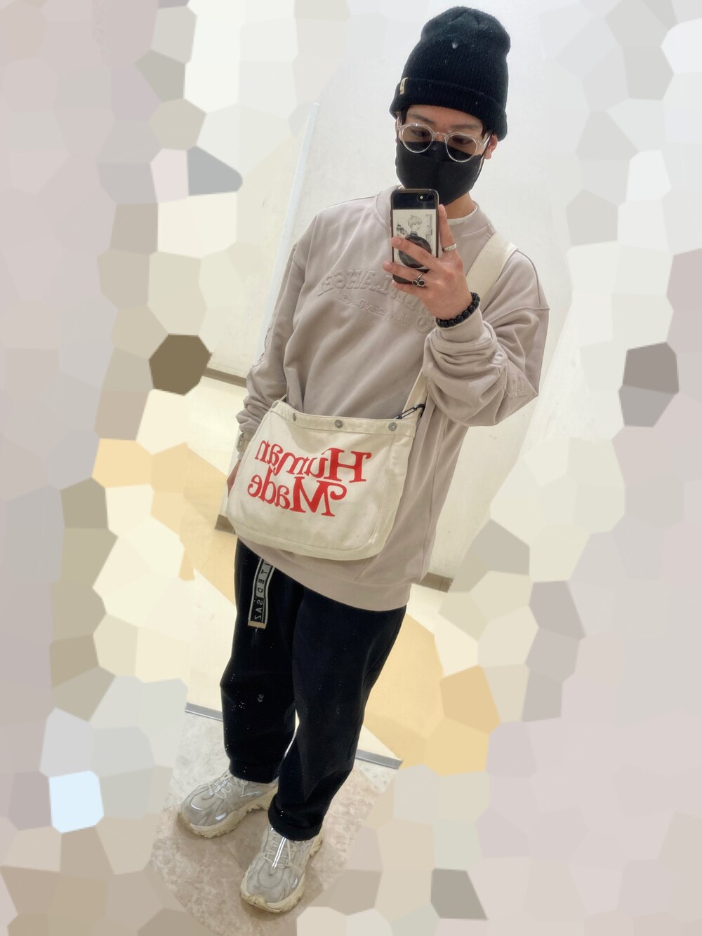 「秋ルック紹介するよ、秋コーデ、秋服、シンプルコーデ、オトナカジュアル、休日スタイル、いいね、save、フォローお願いします🤑、スニーカー、低身長コーデ、スウェット、LEFLAH、element、スラックス、ストリート、秋色」｜「ELEMENTのアイテム（パンツ、ブラック系）」を使った、M4S4T0さん（メンズ・160cm）の秋コーディネートの1枚目の写真