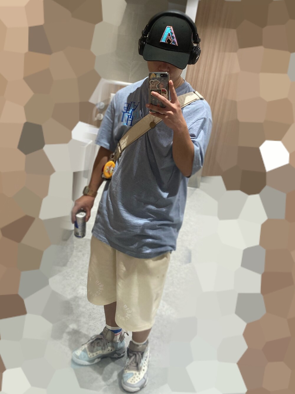 「スポーツミックス、休日スタイル、夏コーデ、低身長、お出かけコーデ、オトナカジュアル、低身長コーデ、LEFLAH、NEW ERA、AIR JORDAN、NIKE、スニーカー、ストリート、キャップ、Tシャツ」｜「LEFLAHのアイテム（その他パンツ、ホワイト系）」を使った、M4S4T0さん（メンズ・160cm）の夏コーディネートの1枚目の写真