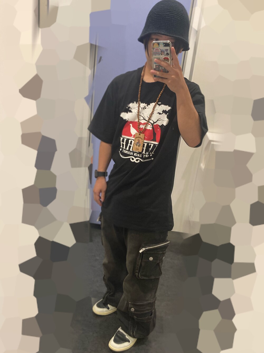 「夏だ！Tシャツ着よう！、今日のコーデ、低身長コーデ、オーバーサイズ、休日コーデ、低身長、LEFLAH、デニム、NIKE、スニーカーコーデ、ビッグシルエット、ストリート、ラフコーデ、Tシャツ、スニーカー」｜「SOTA JAPANのアイテム（ハット、ブラック系）」を使った、M4S4T0さん（メンズ・160cm）の夏コーディネートの1枚目の写真