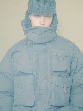 「アイテム（ニットキャップ/ビーニー、グレー系）」を使った、SOMAさん（メンズ・175cm）の秋コーディネート