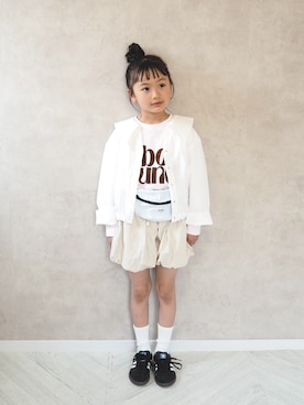 「LOWRYS FARM（ローリーズファーム）のアイテム」を使った、cocomaru.さん（キッズ・120cm）の春コーディネート