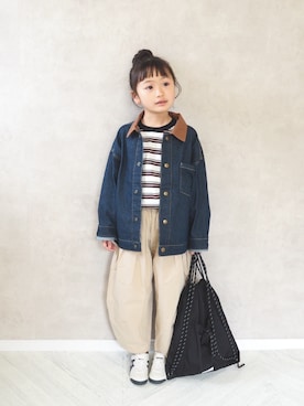 「Onitsuka Tiger（オニツカタイガー）のアイテム」を使った、cocomaru.さん（キッズ・120cm）の春コーディネート