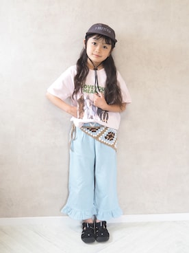 「アイテム（Tシャツ/カットソー）」を使った、cocomaru.さん（キッズ・122cm）の夏コーディネート