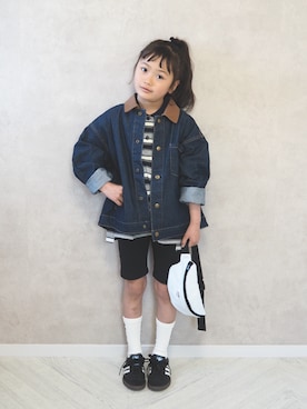 「アイテム（ジャケット/アウター）」を使った、cocomaru.さん（キッズ・120cm）の春コーディネート