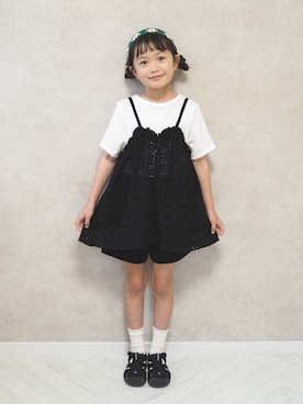 「GLOBAL WORK（グローバルワーク）のアイテム」を使った、cocomaru.さん（キッズ・122cm）の夏コーディネート