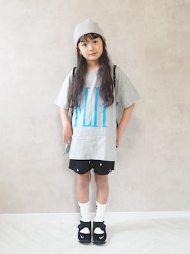 「CIAOPANIC TYPY（チャオパニックティピー）のアイテム（帽子）」を使った、cocomaru.さん（キッズ・120cm）の夏コーディネート