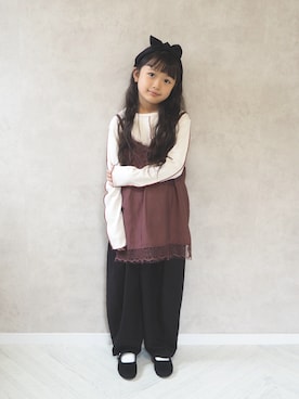「green label relaxing（グリーンレーベルリラクシング）のアイテム」を使った、cocomaru.さん（キッズ・122cm）の秋コーディネート